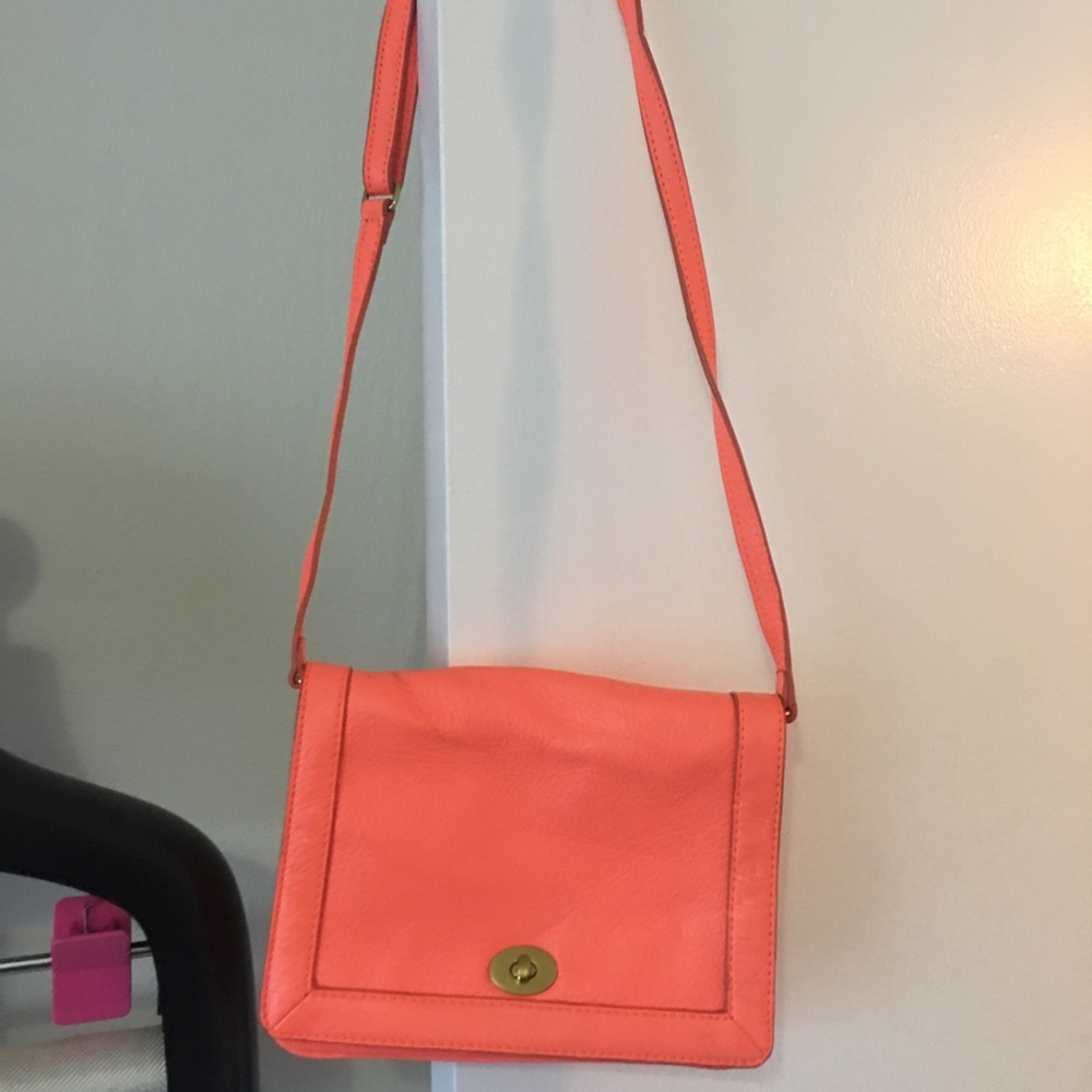 Jcrew leather coral purse